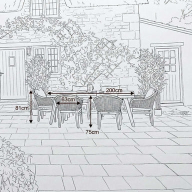 Nova outdoor seating set full layout