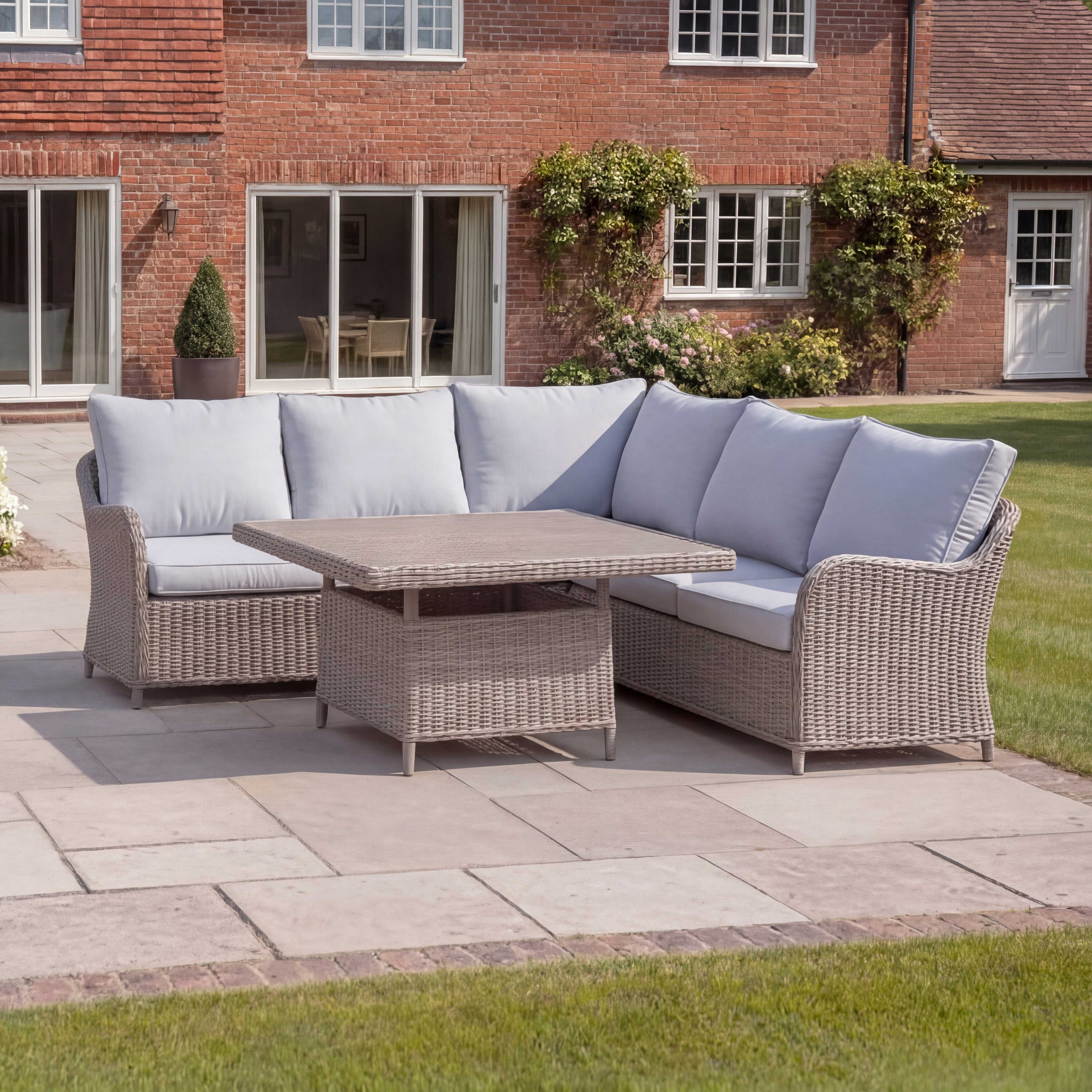 Nova Ivy Corner Sofa Lounge Dining Set with Rise and Fall Table