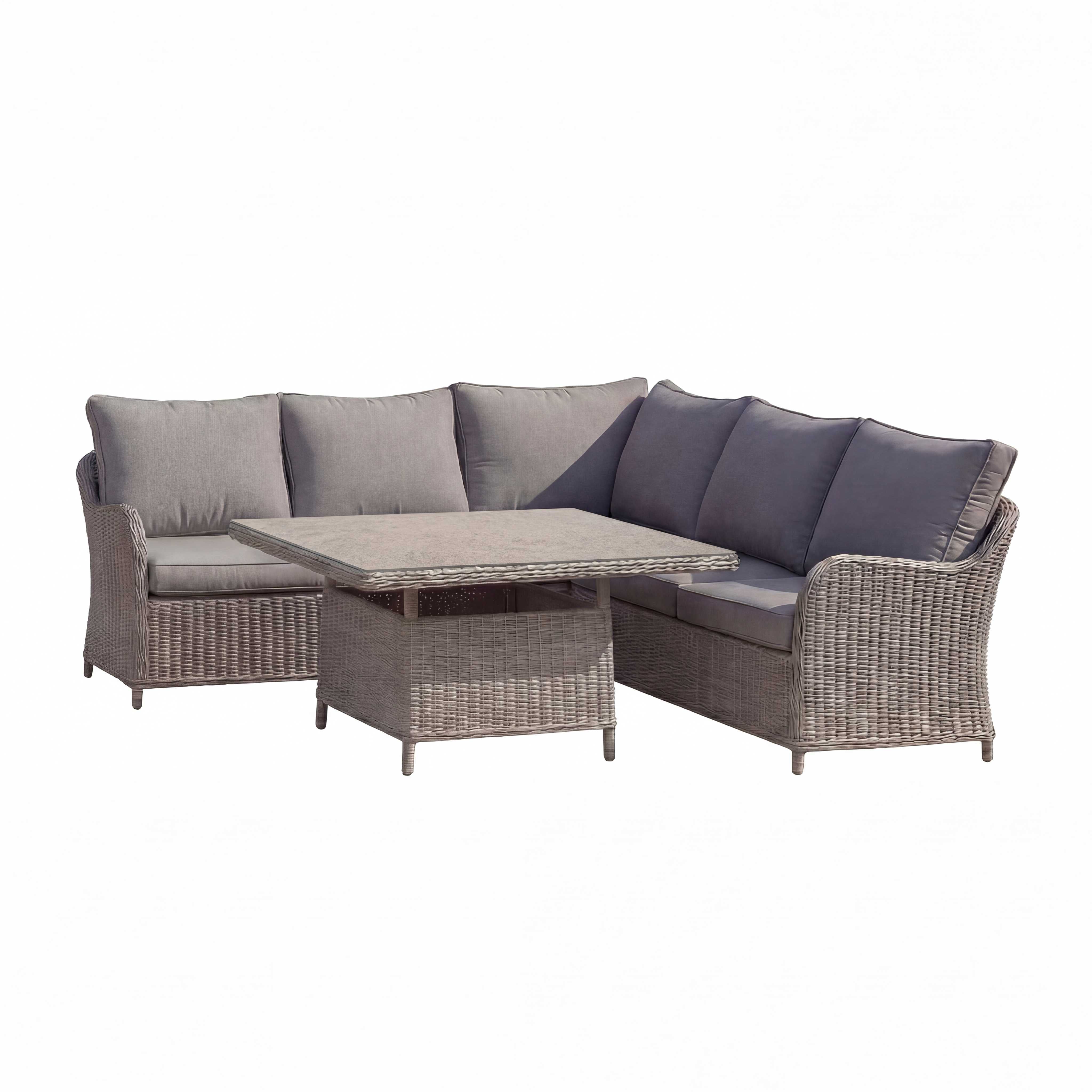 Nova Ivy Corner Sofa Lounge Dining Set with Rise and Fall Table