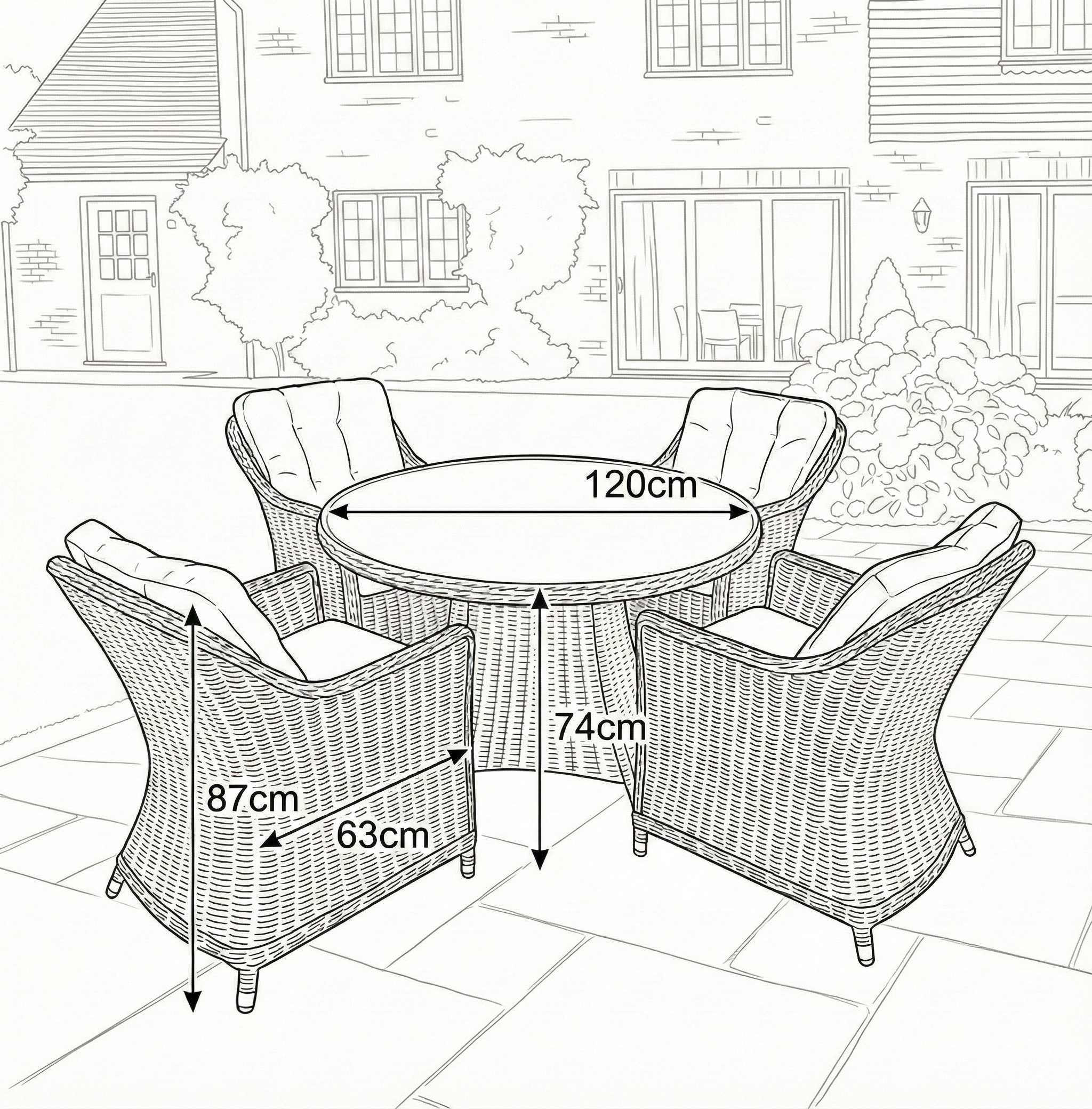 Nova Ivy Ceramic Glass Dining Sets — 2, 4 & 6 Seat Set