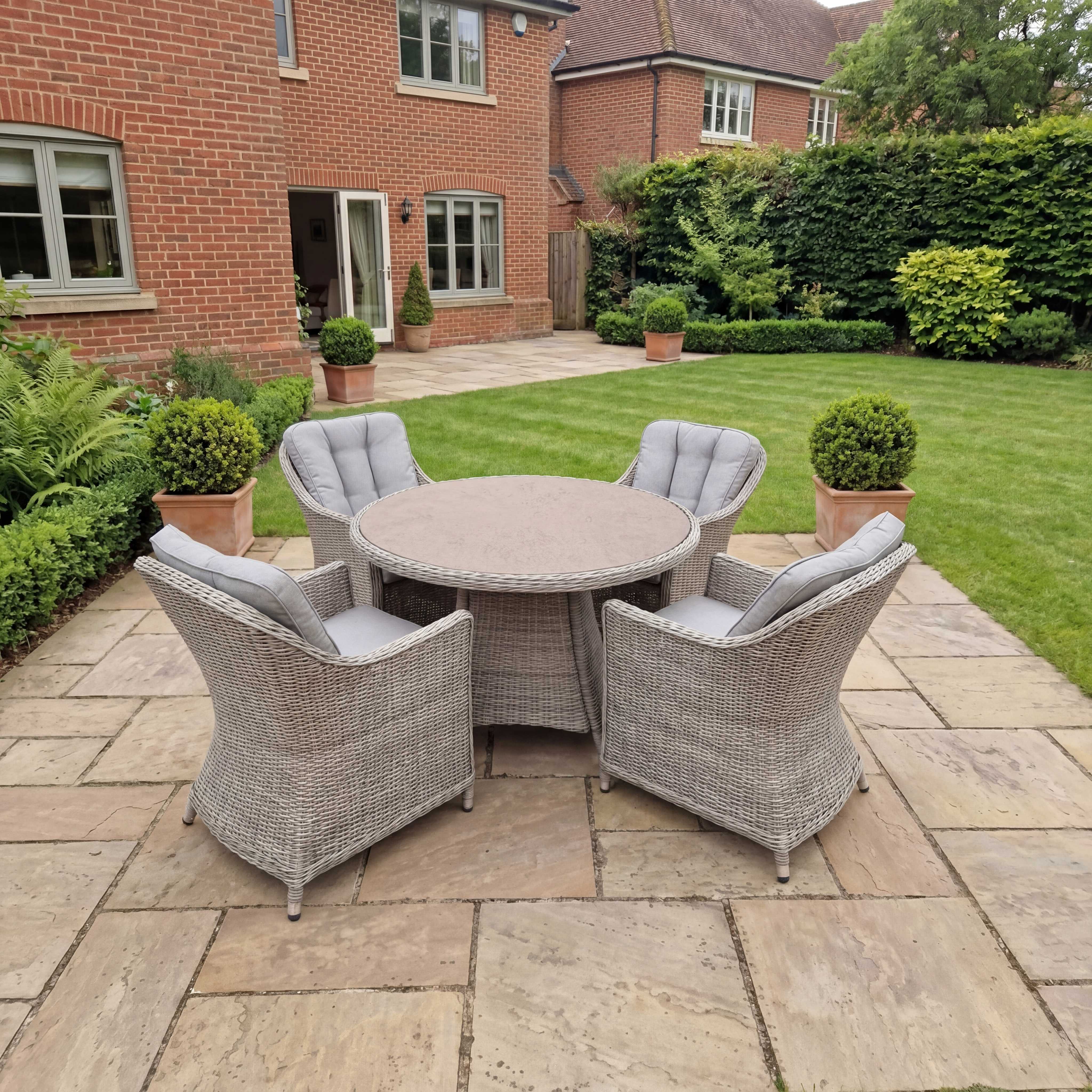 Nova Ivy Ceramic Glass Dining Sets — 2, 4 & 6 Seat Set