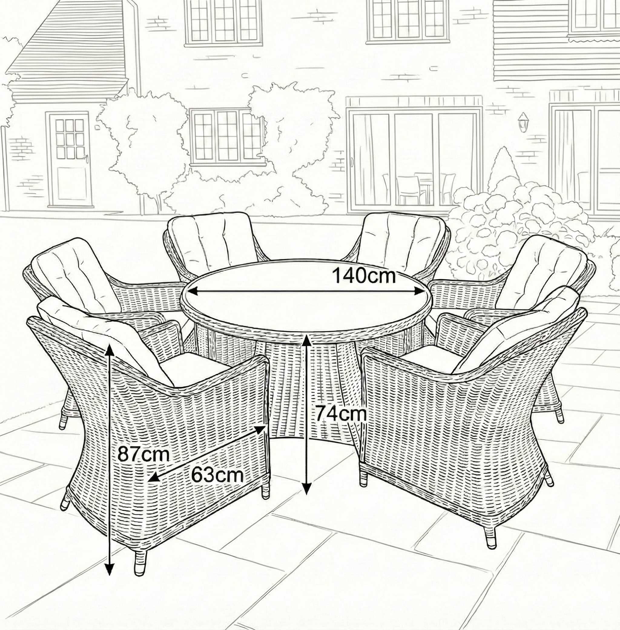 Nova Ivy Ceramic Glass Dining Sets — 2, 4 & 6 Seat Set