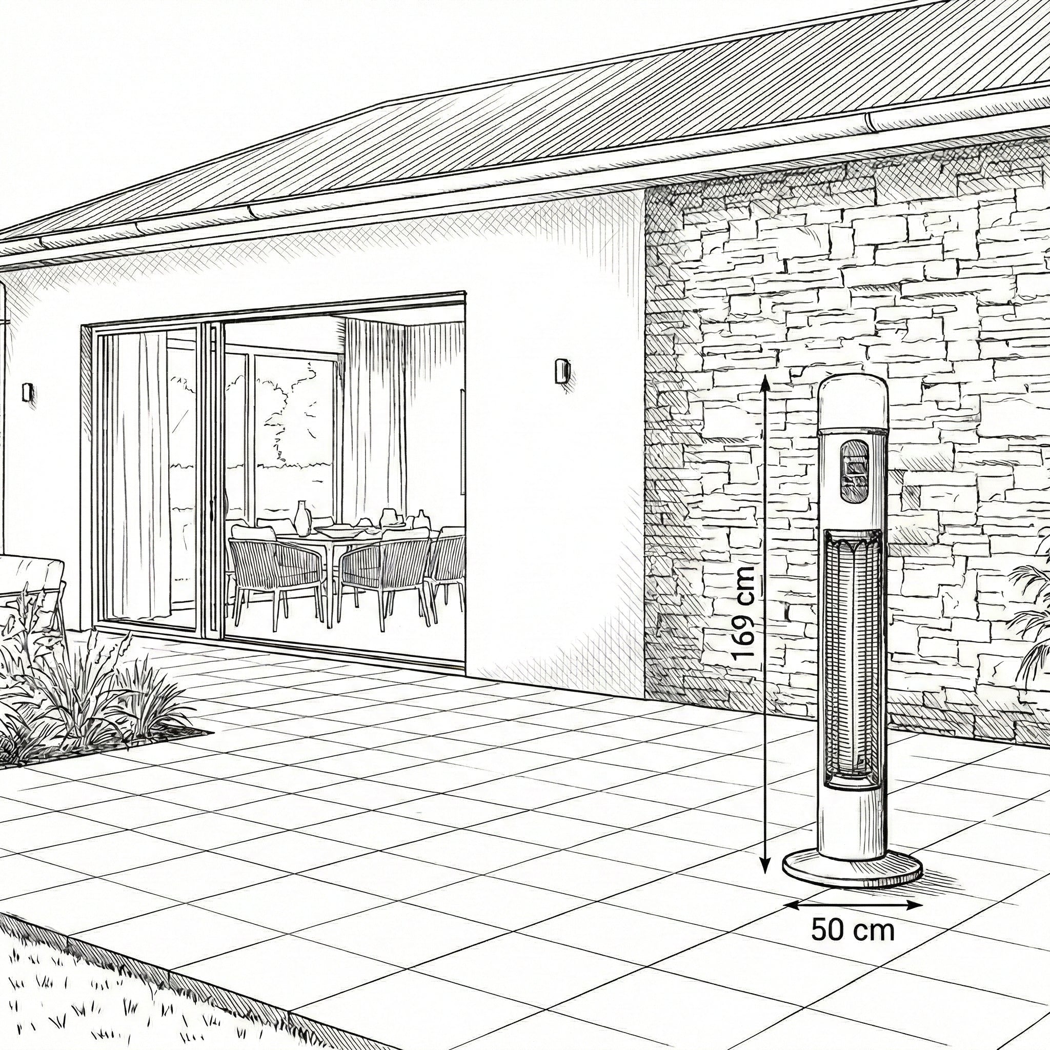 Diana Outdoor Pedestal Heater