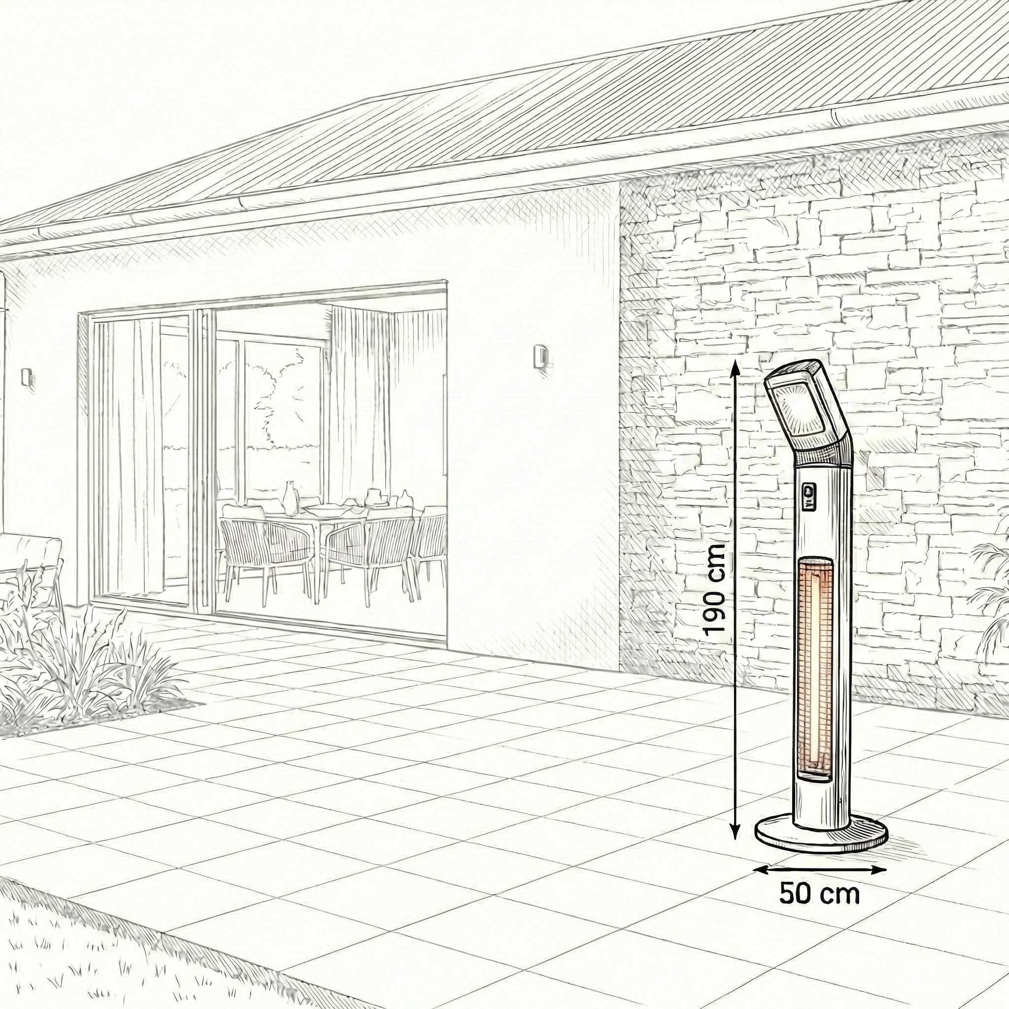 Apollo Outdoor Pedestal Heater