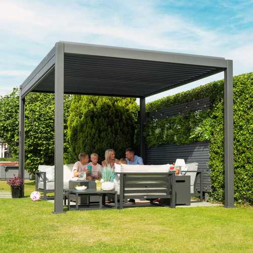 Nova Titan Aluminium Pergola - Grey