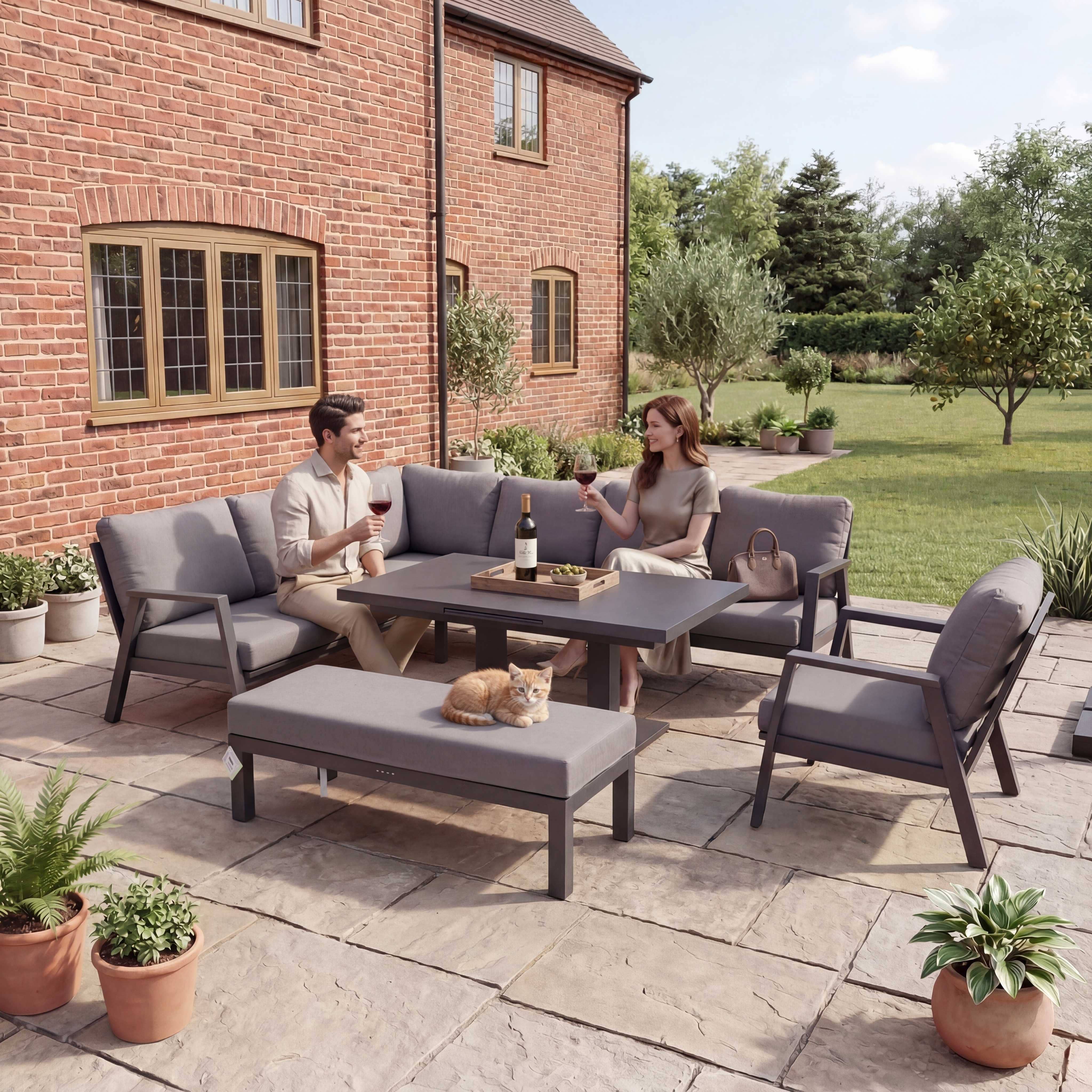 Nova - Phoenix L-Shaped Corner Sofa Lounge Dining Set