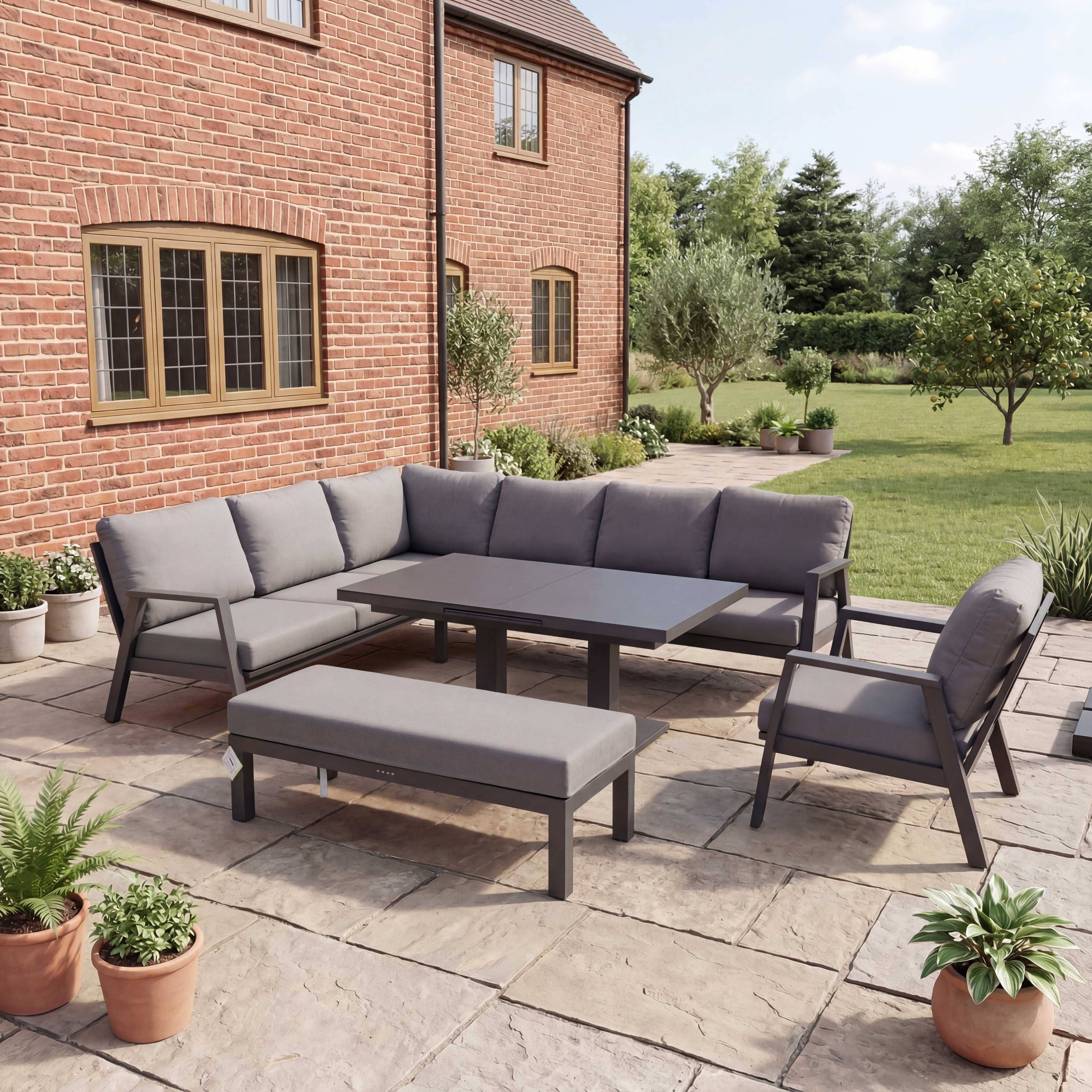 Nova - Phoenix L-Shaped Corner Sofa Lounge Dining Set