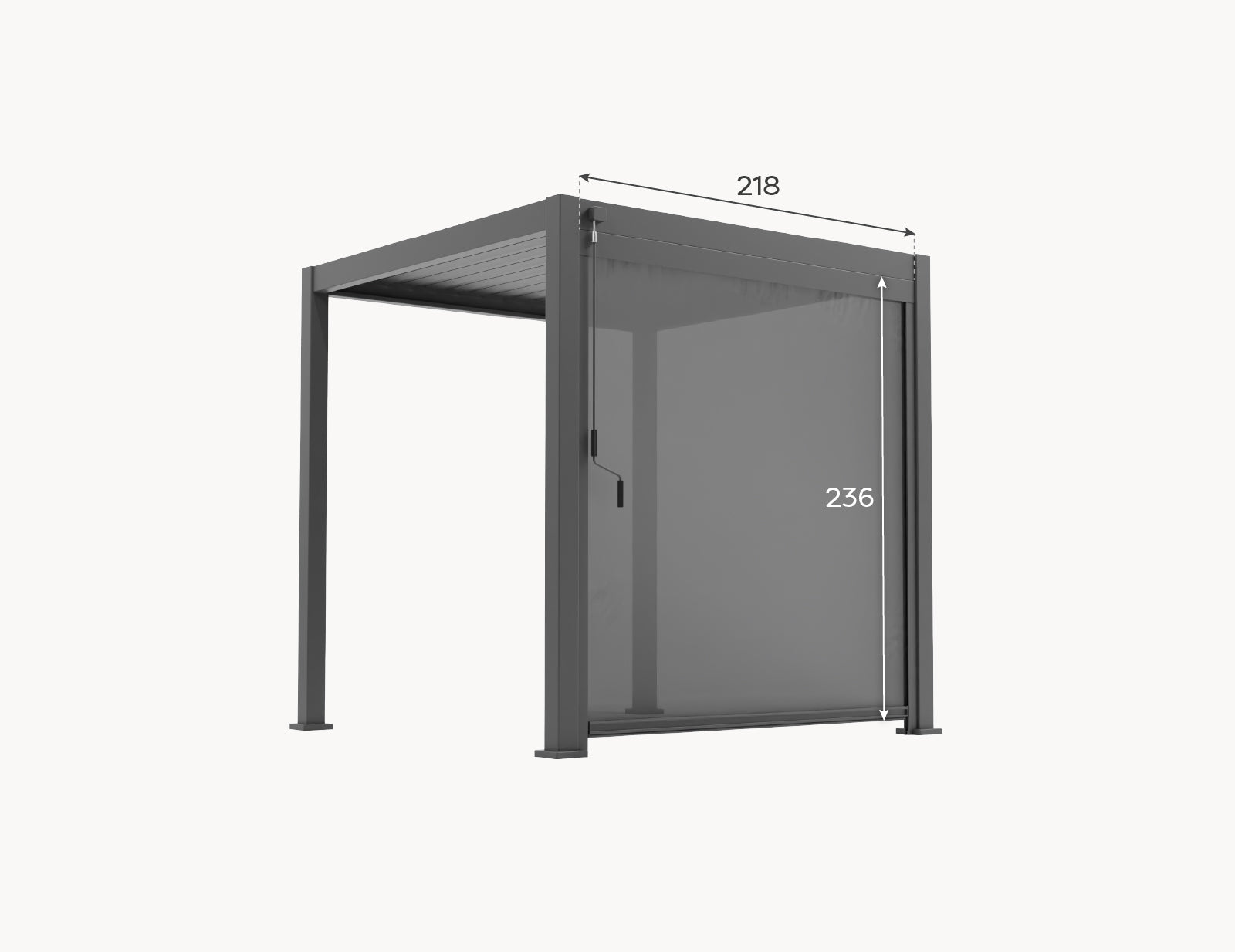 Pergola Pull Down Screen - Nova Titan
