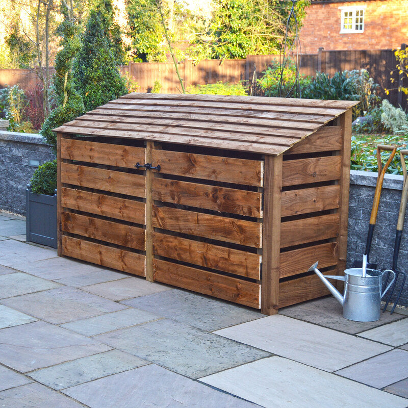 Normanton 4 ft brown slatted closed