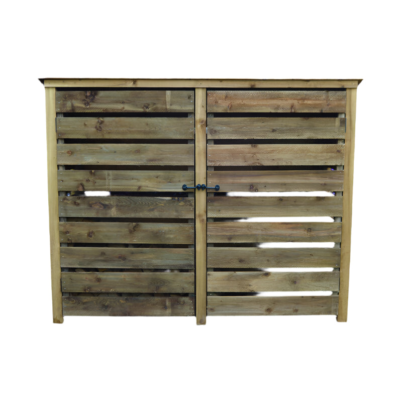 Normanton 6 ft brown slatted closed