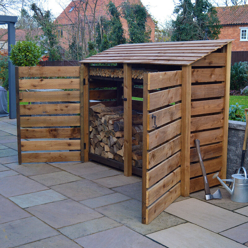 Normanton 6 ft brown slatted open
