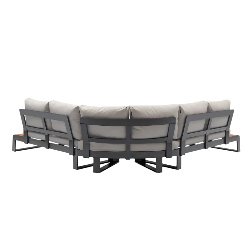 Nova   Maddox Corner Sofa Lounging Set with Square Coffee Table back