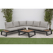 Nova   Maddox Corner Sofa Lounging Set with Square Coffee Table with back