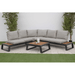 Nova   Maddox Corner Sofa Lounging Set with Square Coffee Table with back