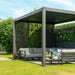 Nova titan aluminium pergola 4m 3m grey open louvers sunny