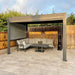 Nova titan aluminium pergola 4m 3m grey screen