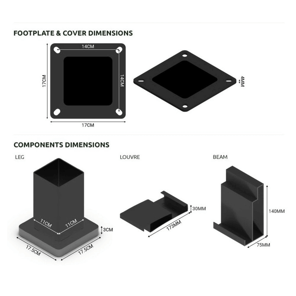 Nova Titan Pergola - Wood Look