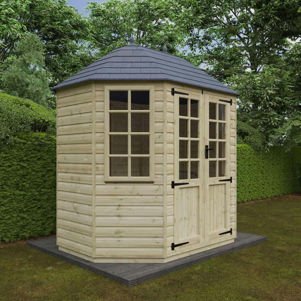 Tanalised Wooden Octagonal Summerhouse