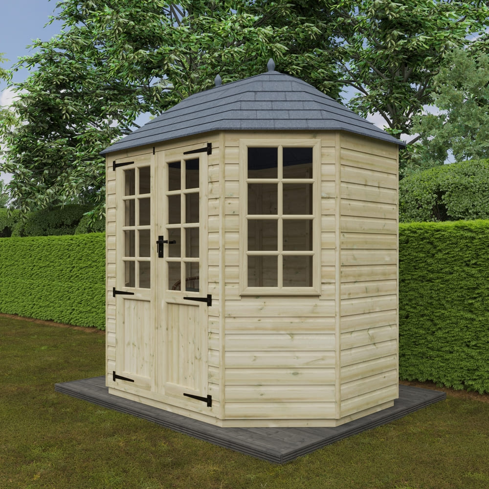 Tanalised Wooden Octagonal Summerhouse