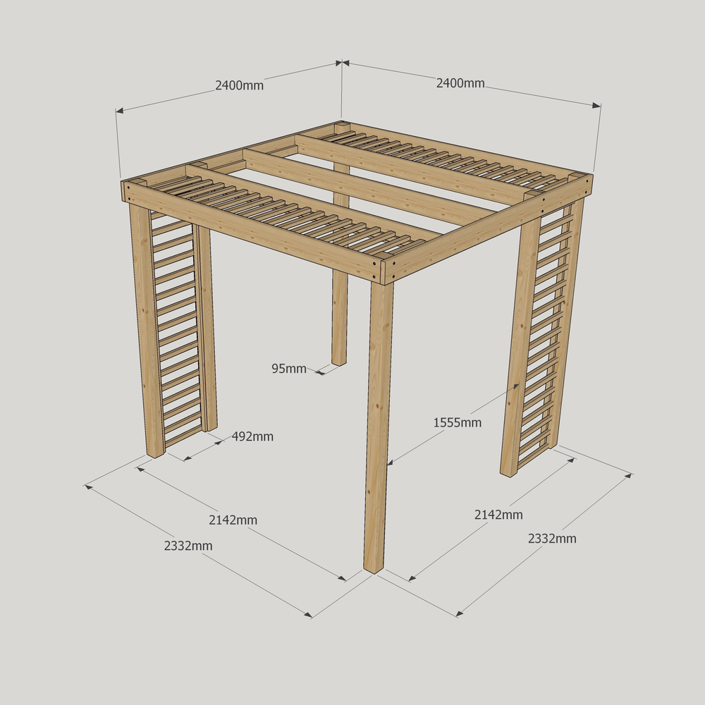 2.4m Panel Pergola