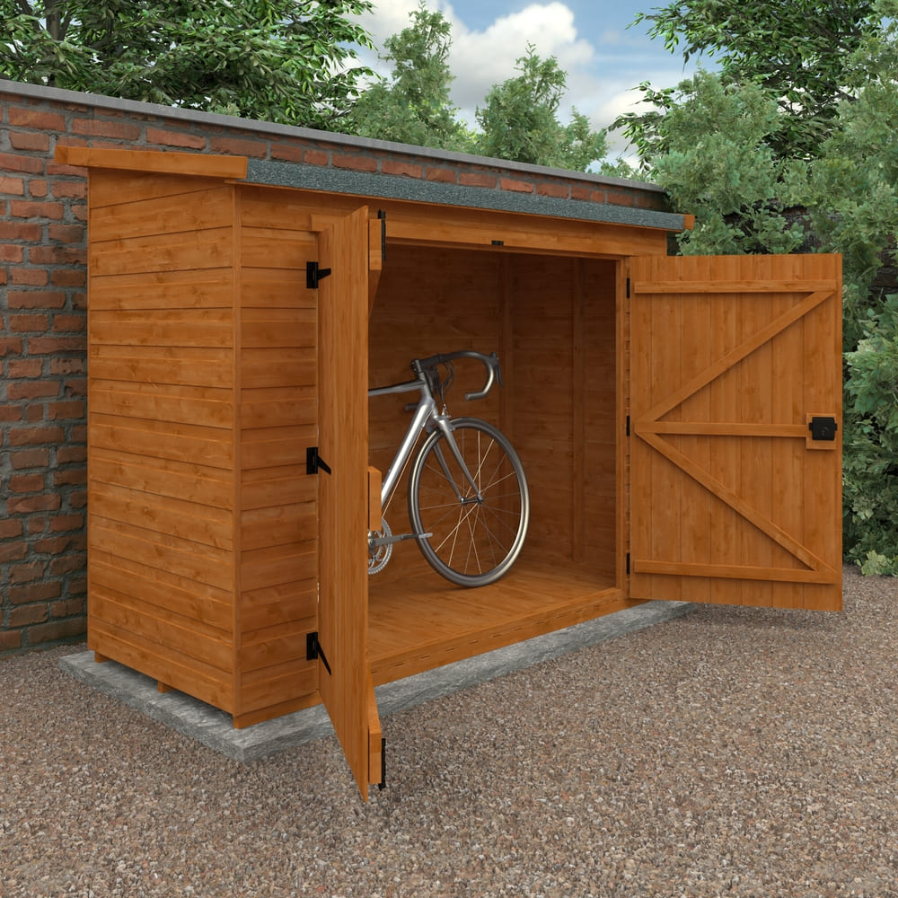 Pent Compact Shiplap Bike Shed