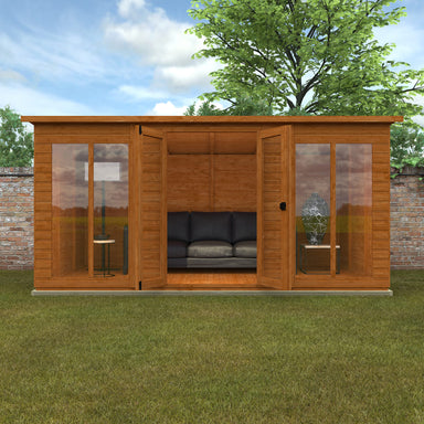 Full Pane Pent Workshop Summer House Retreat open