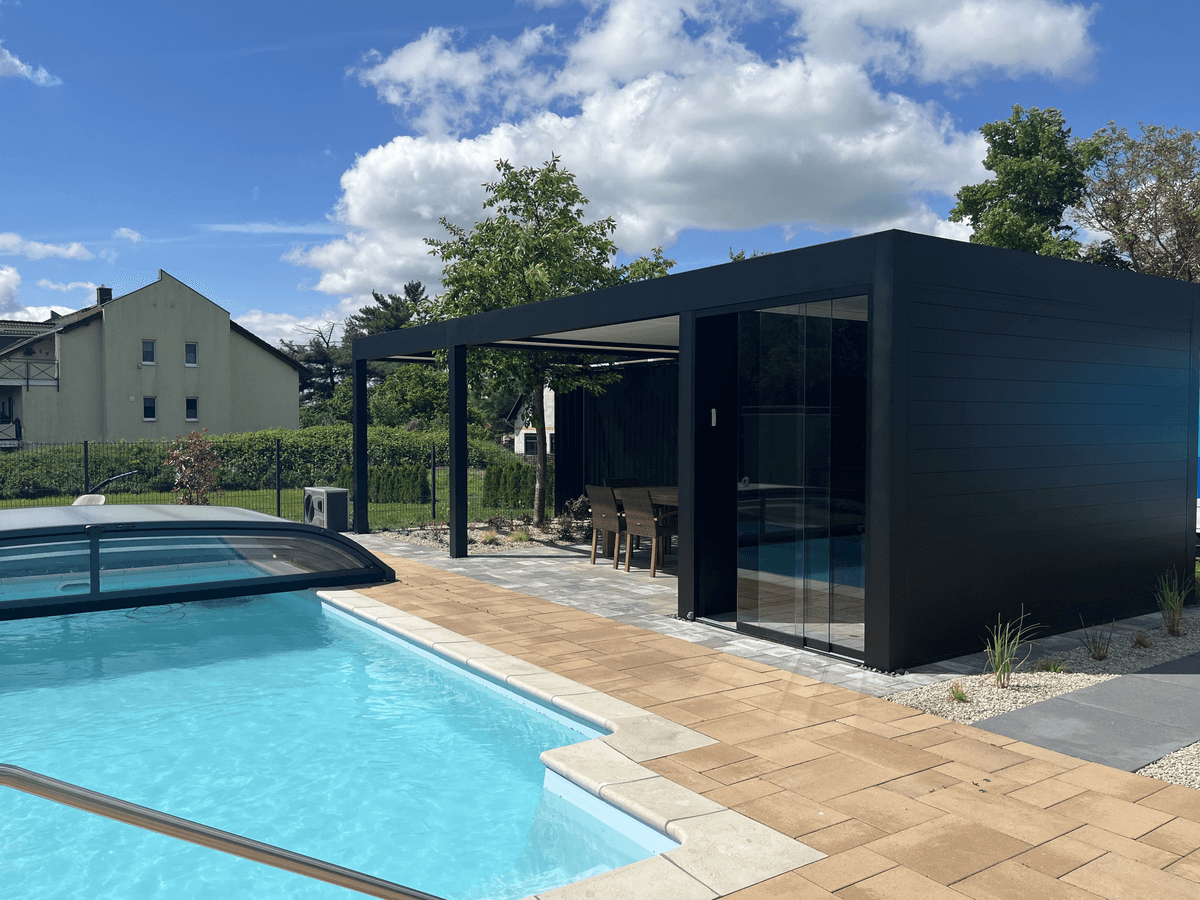 Deponti Pinela Deluxe Plus - Wall Mounted Aluminium Pergola