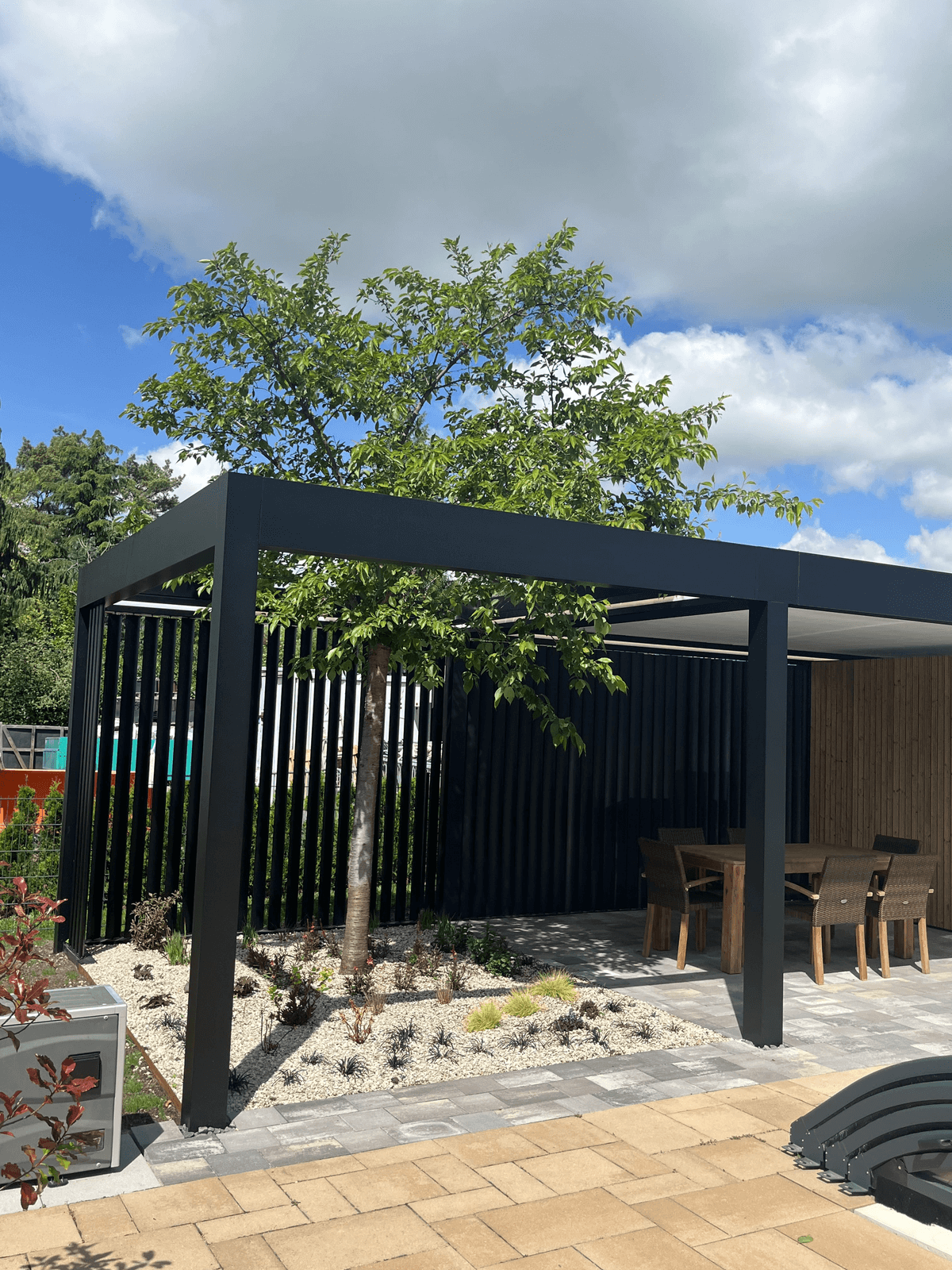 Deponti Pinela Deluxe Plus - Wall Mounted Aluminium Pergola