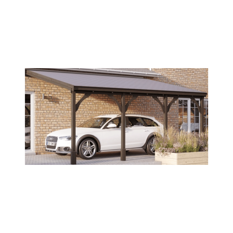 Polycarbonate Roof Car Port - 2m Depth