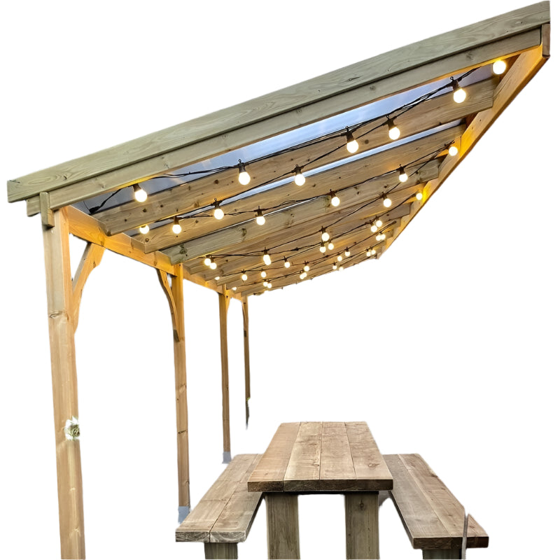 Polycarbonate Roof Car Port with Lights