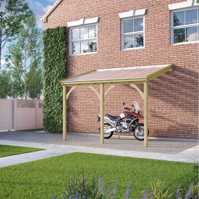 Polycarbonate Roof Car Port with Motorbike