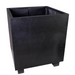 Polystone Contemporary Cube with feet Planter Black