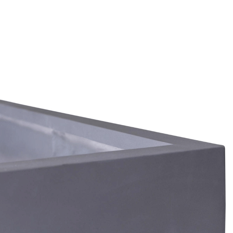 Polystone Contemporary Cube with feet Planter   corner