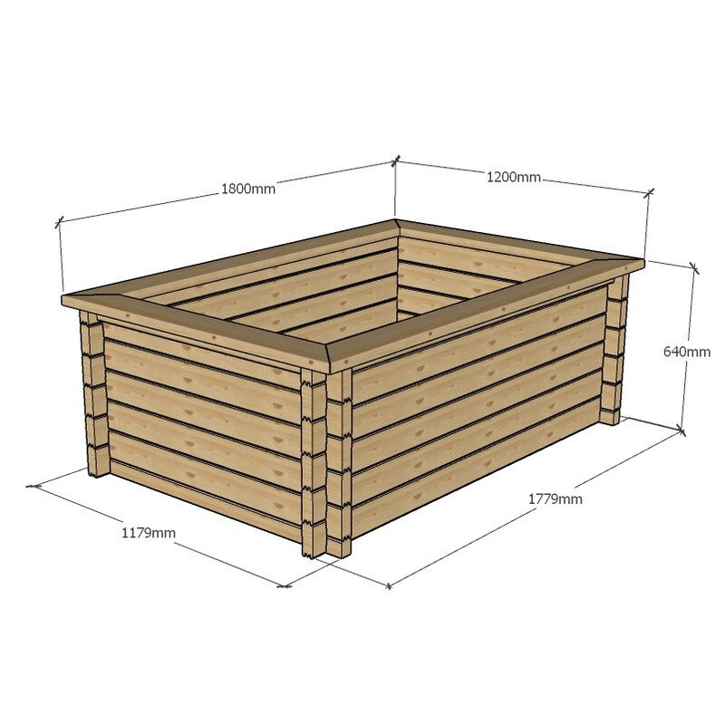 Rectangular Wooden Pond – Raised Timber Frame Pond for Outdoor Gardens