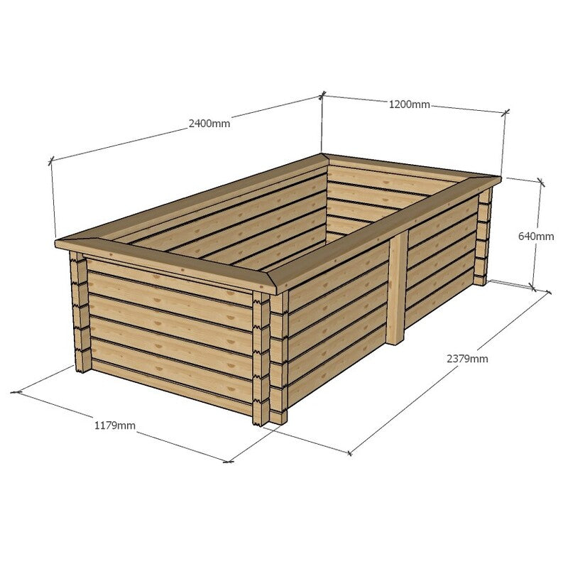 Rectangular Wooden Pond – Raised Timber Frame Pond for Outdoor Gardens