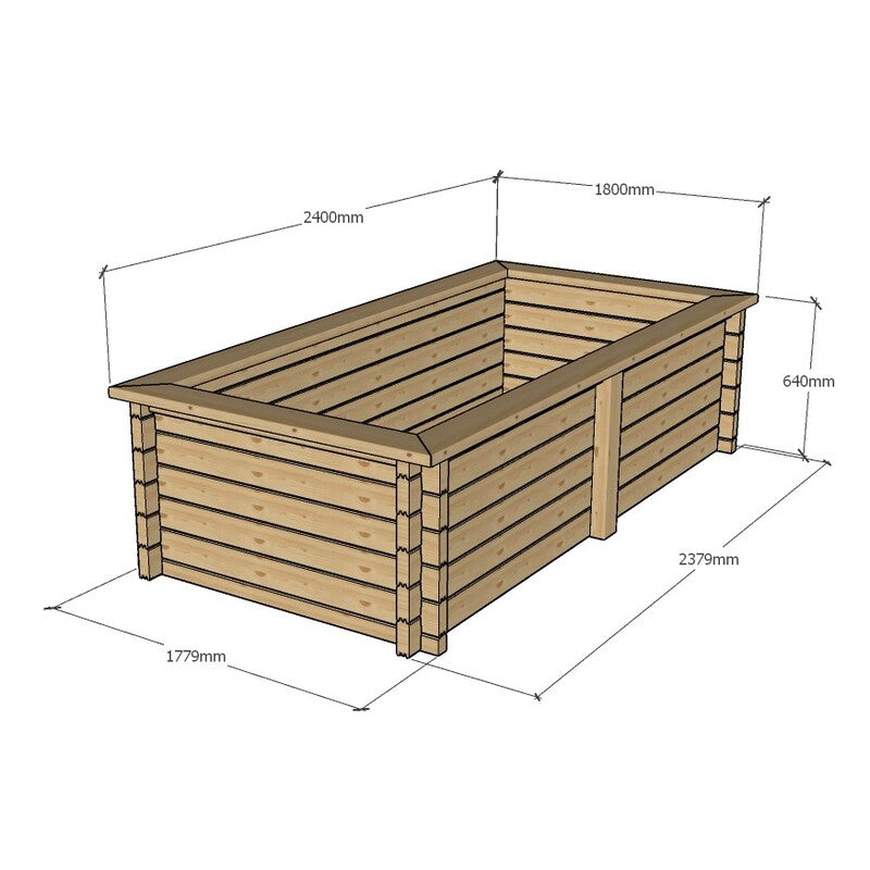 Rectangular Wooden Pond – Raised Timber Frame Pond for Outdoor Gardens