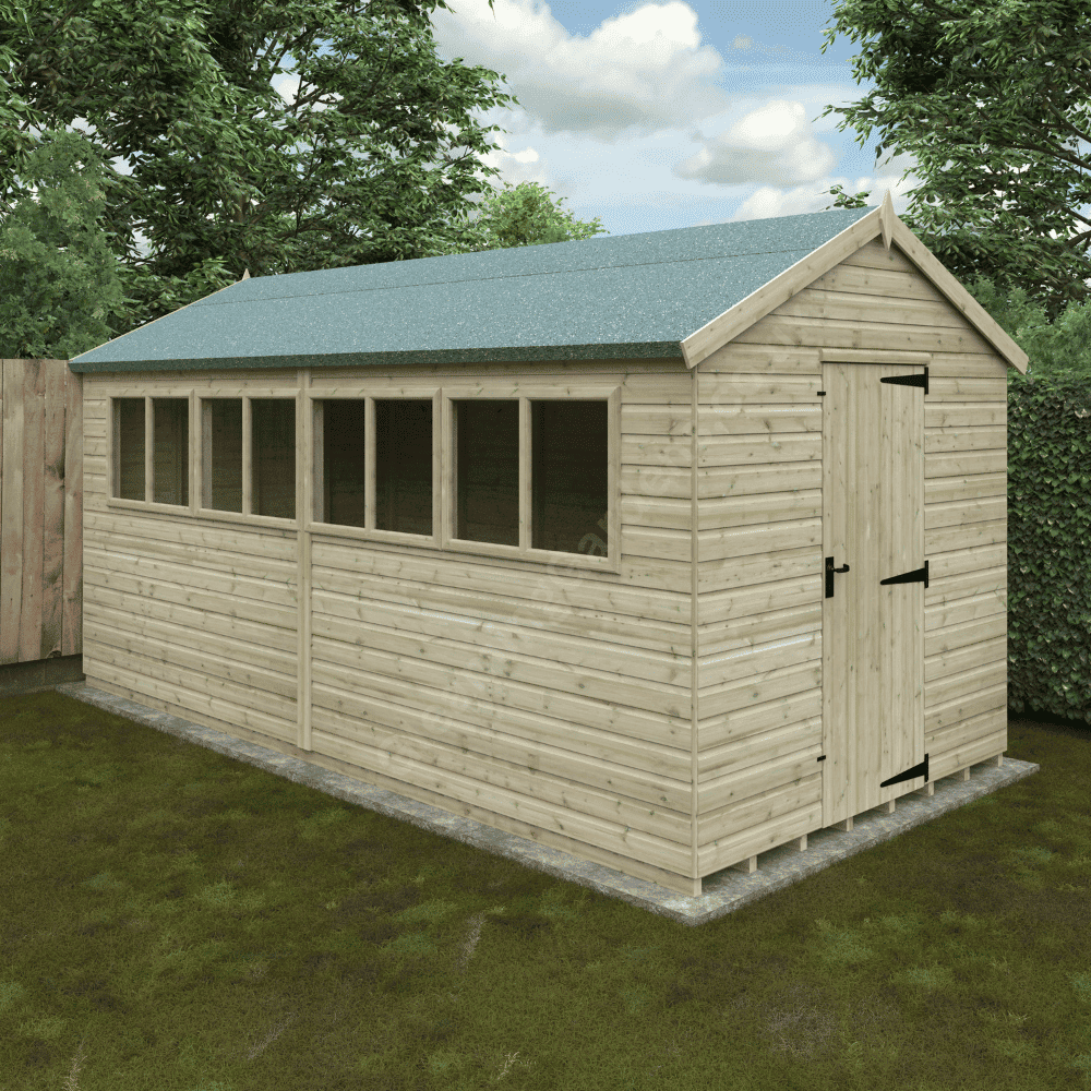 Woodlands Tanalised Premier Apex Shed