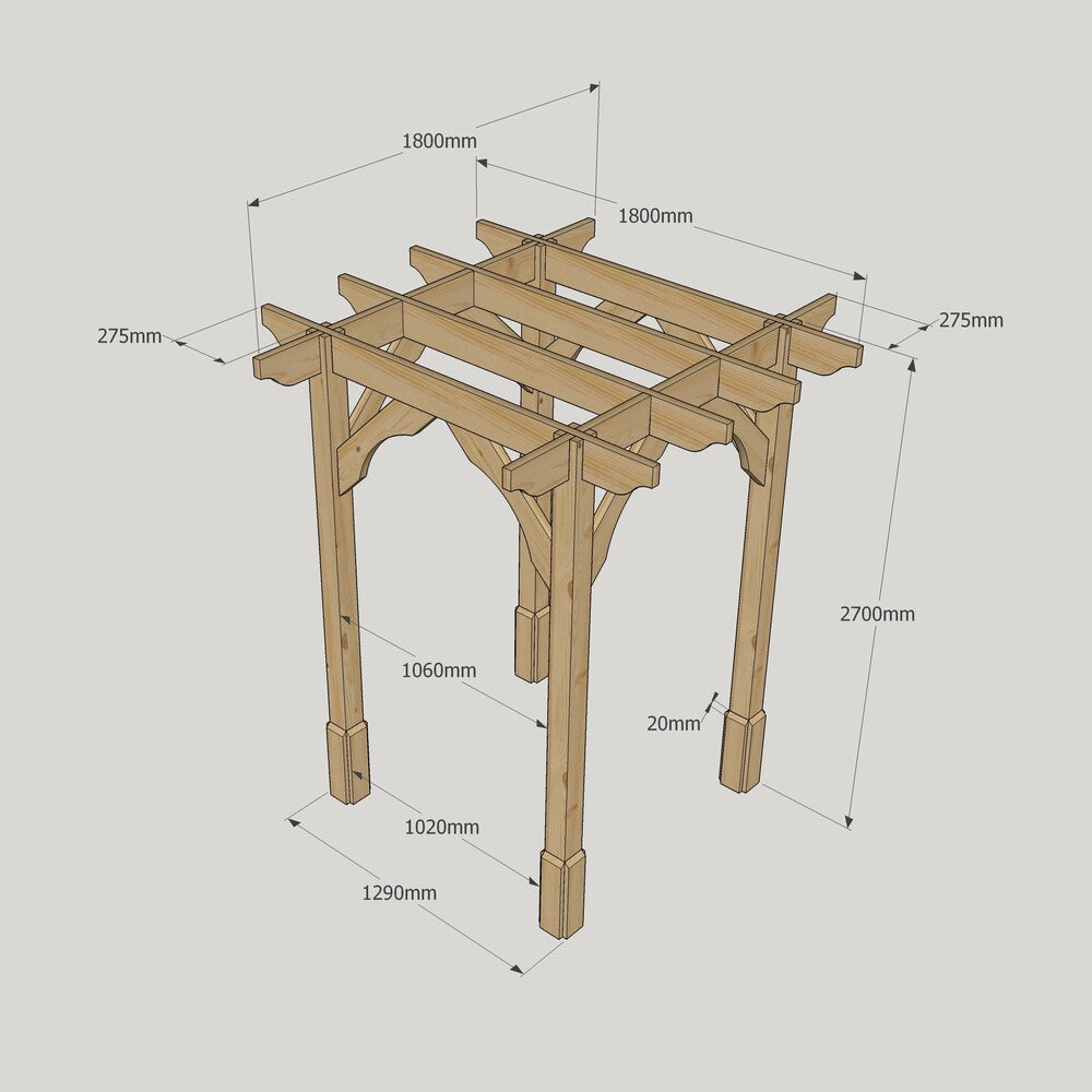 Premium Pergola - 1.8m Width