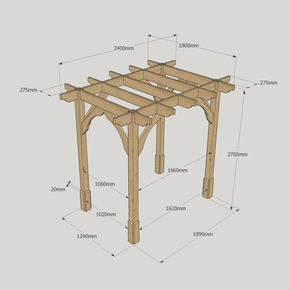 Premium Pergola - 1.8m Width