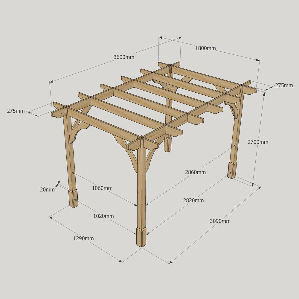 Premium Pergola - 1.8m Width