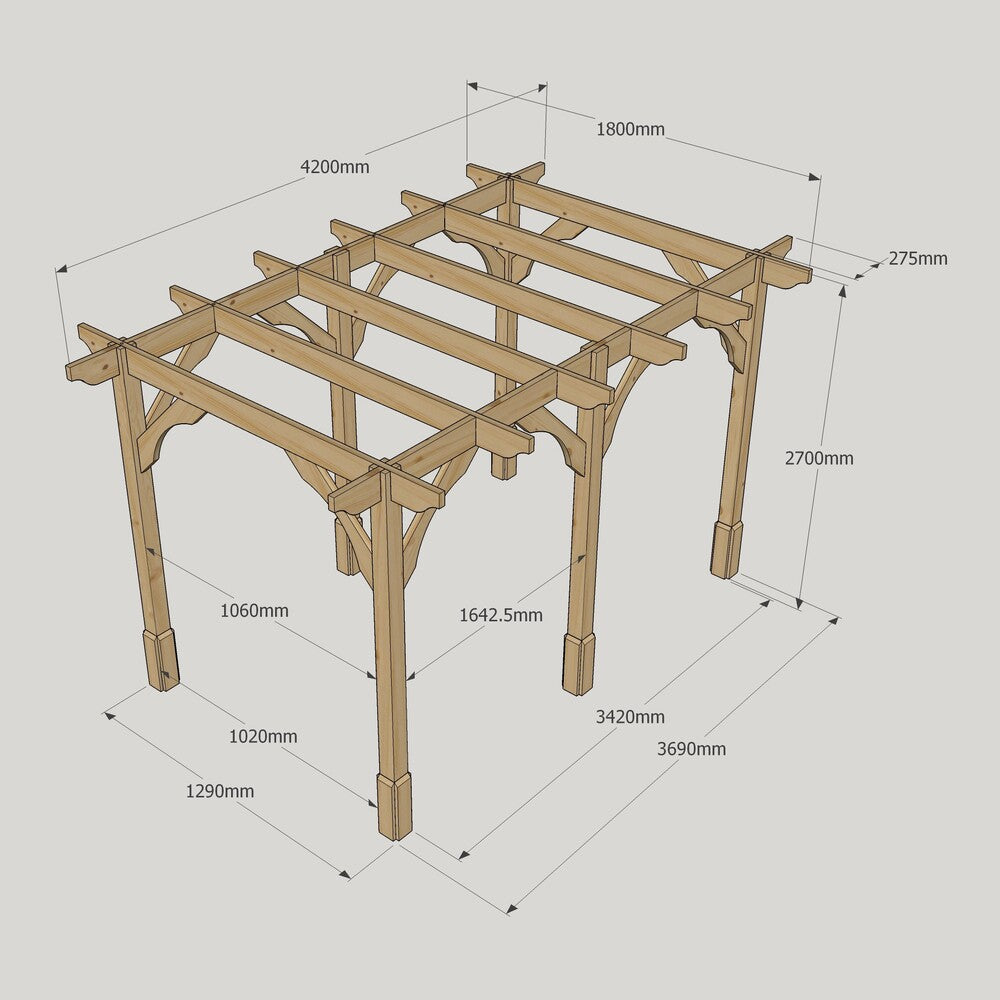 Premium Pergola - 1.8m Width