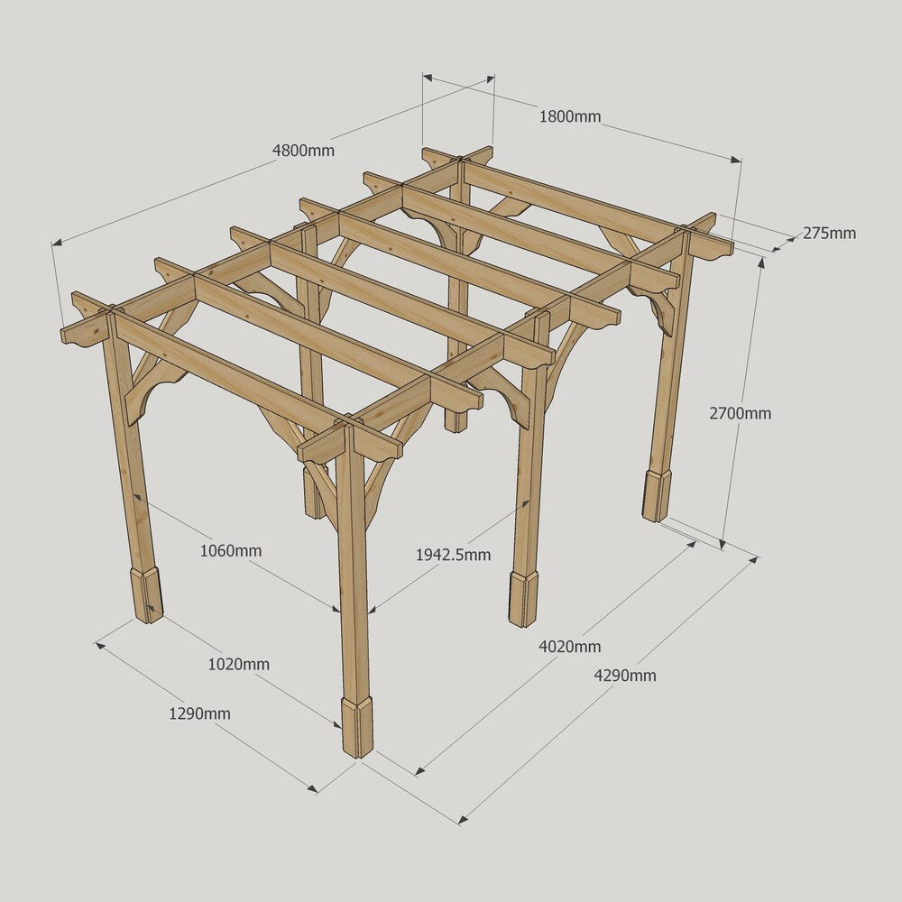 Premium Pergola - 1.8m Width