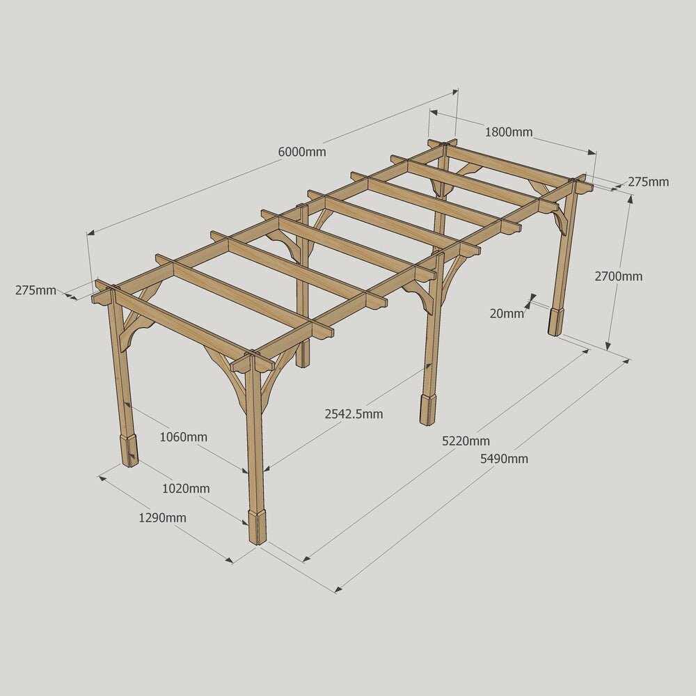 Premium Pergola - 1.8m Width