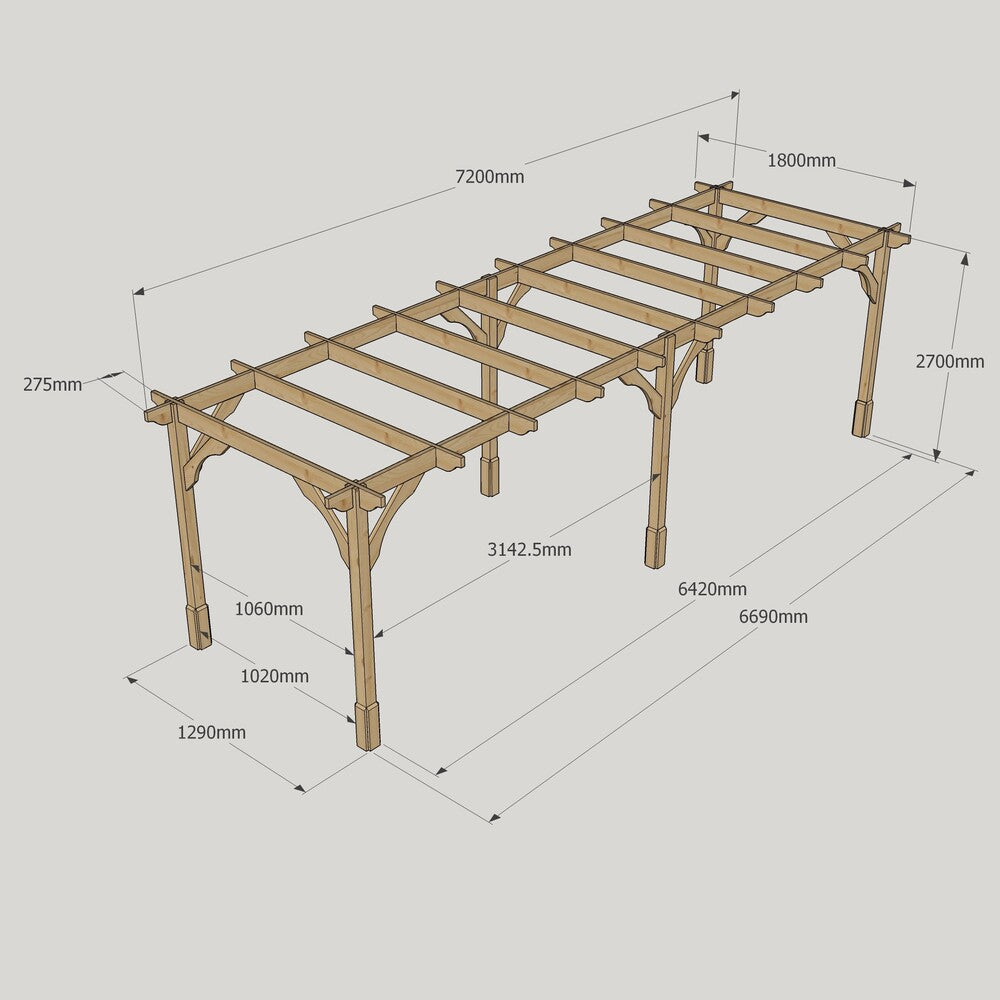 Premium Pergola - 1.8m Width