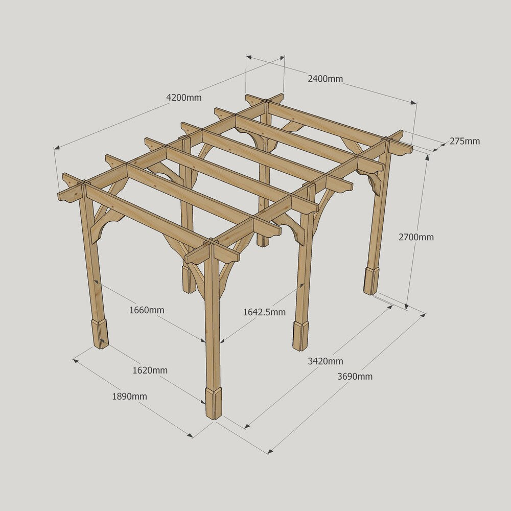 Premium Pergola - 2.4m Width