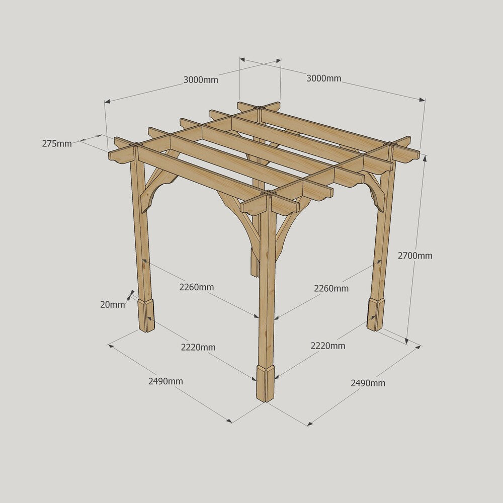 Premium Pergola - 3m Width