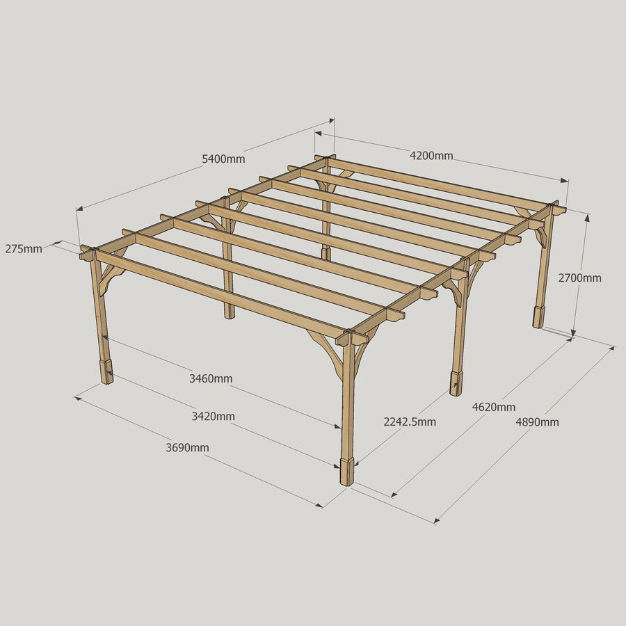Premium Pergola - 4.2m Width