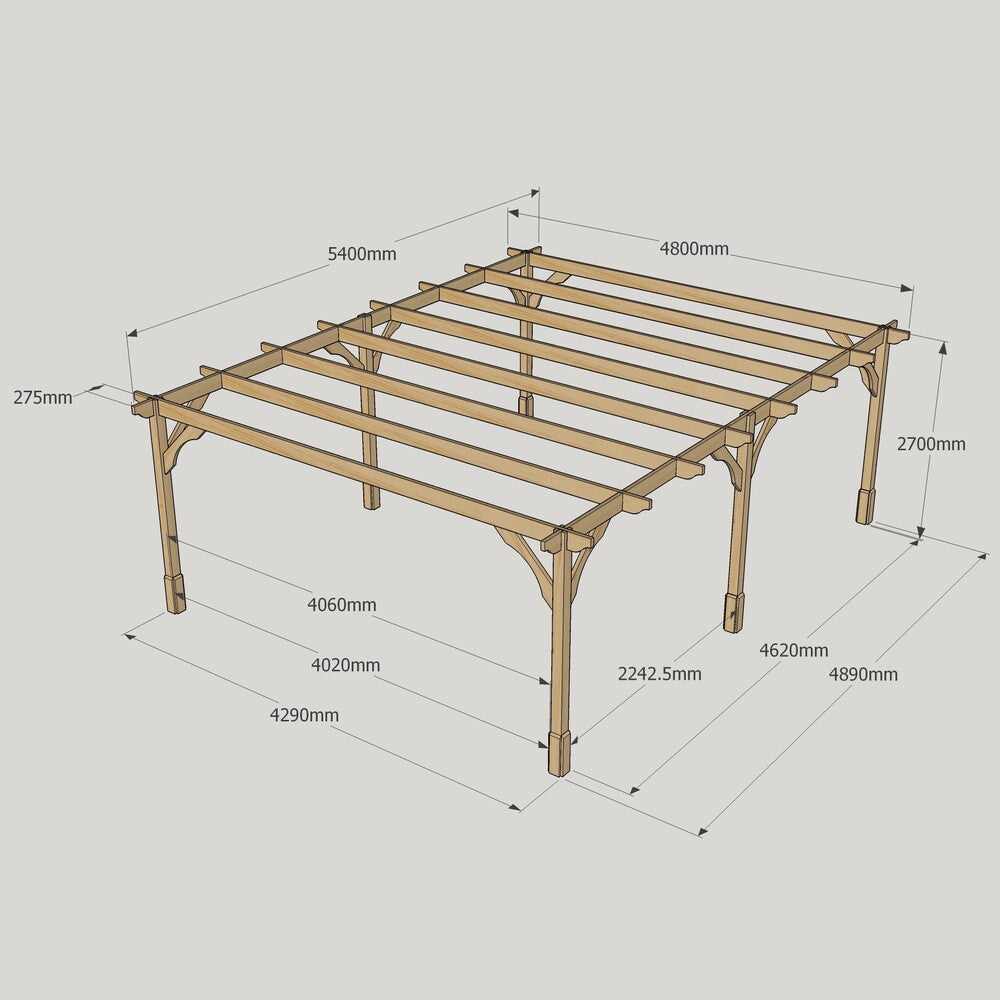 Premium Pergola - 4.8m Width