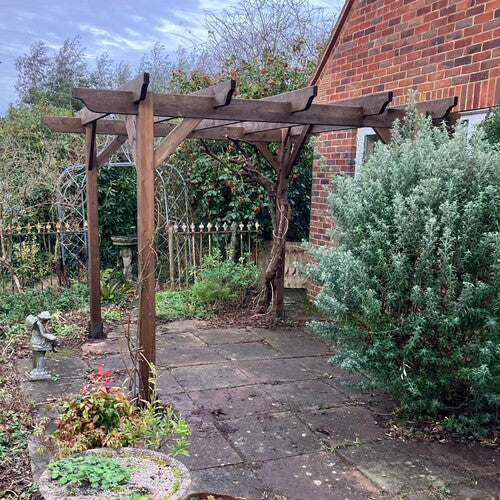 Rustic Brown Garden Pergola