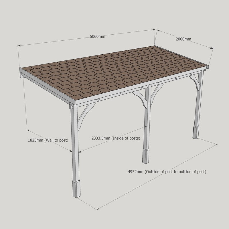 Felt Shingle Roof Car Port